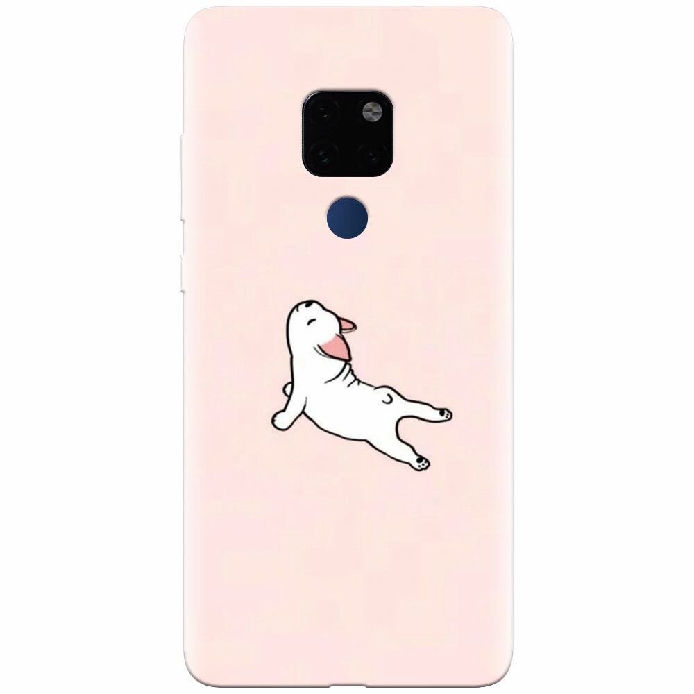 Husa silicon pentru Huawei Mate 20, Cute Dog Streching