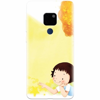 Husa silicon pentru Huawei Mate 20, Child Autumn Paint Hd Husa silicon pentru Huawei Mate 20, Child Autumn Paint Hd