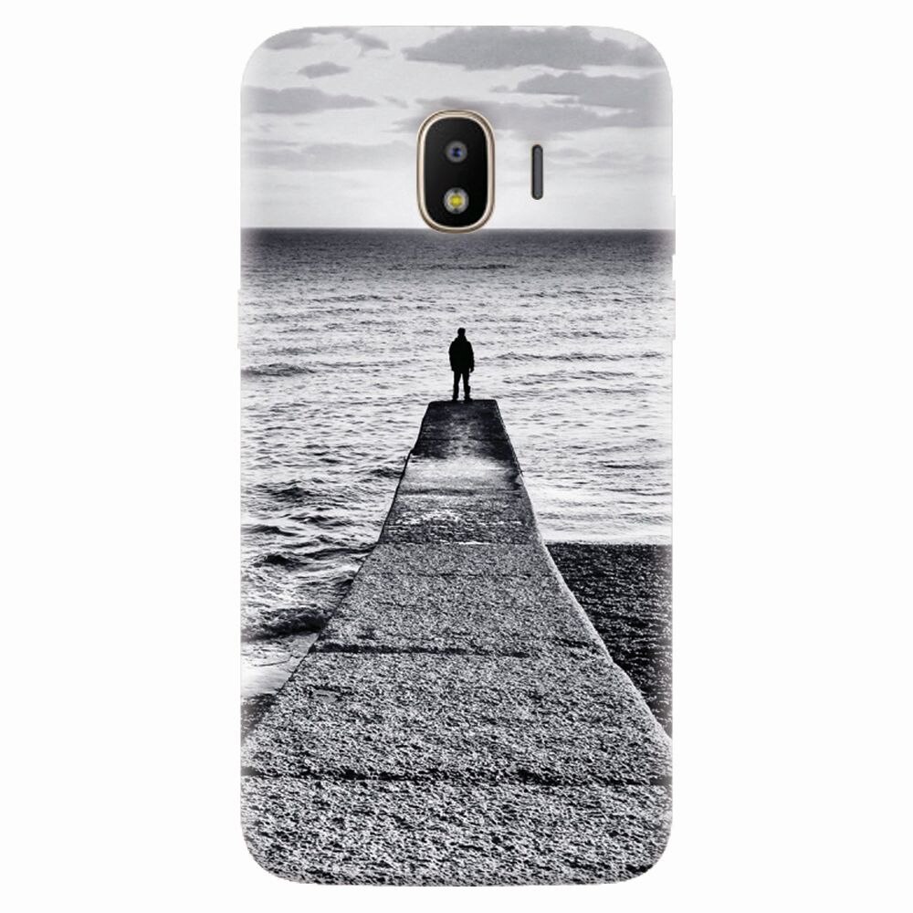 Husa silicon pentru Samsung Galaxy J4 2018, Abstract Dock Man Grey