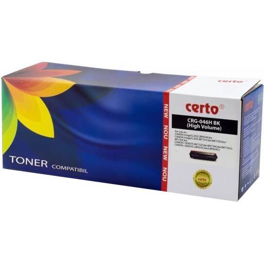 Cartus toner Certo CRG046HBK, 6.300 pagini, compatibil cu CANON LBP 653CDW