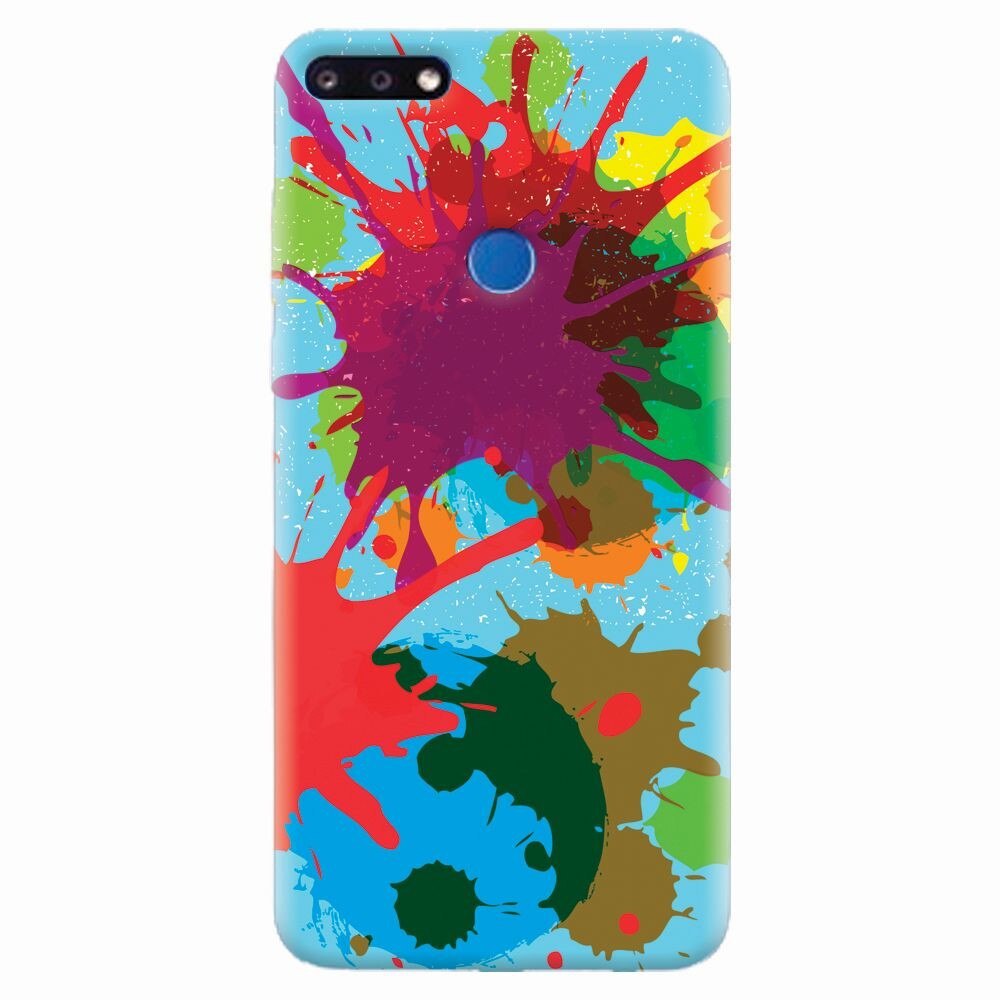 Husa silicon pentru Huawei Y7 Prime 2018, Holi Splash