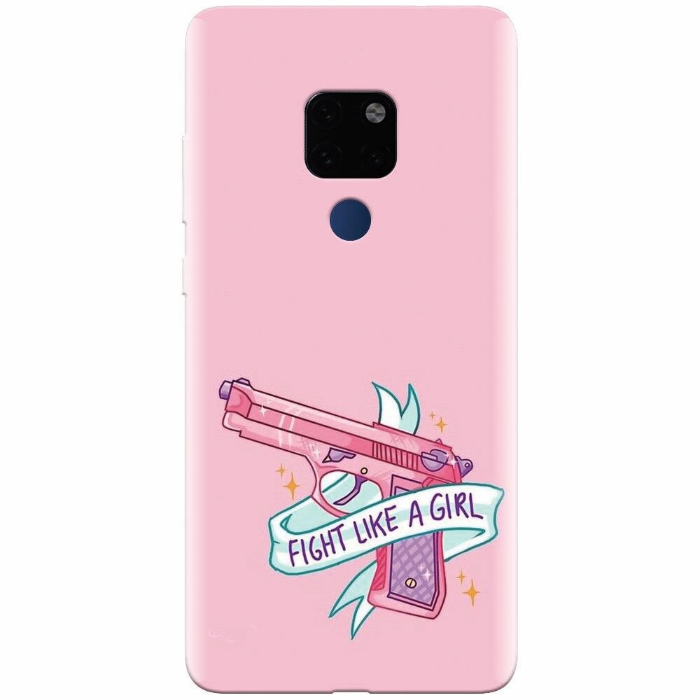 Husa silicon pentru Huawei Mate 20, Fight Like A Girl