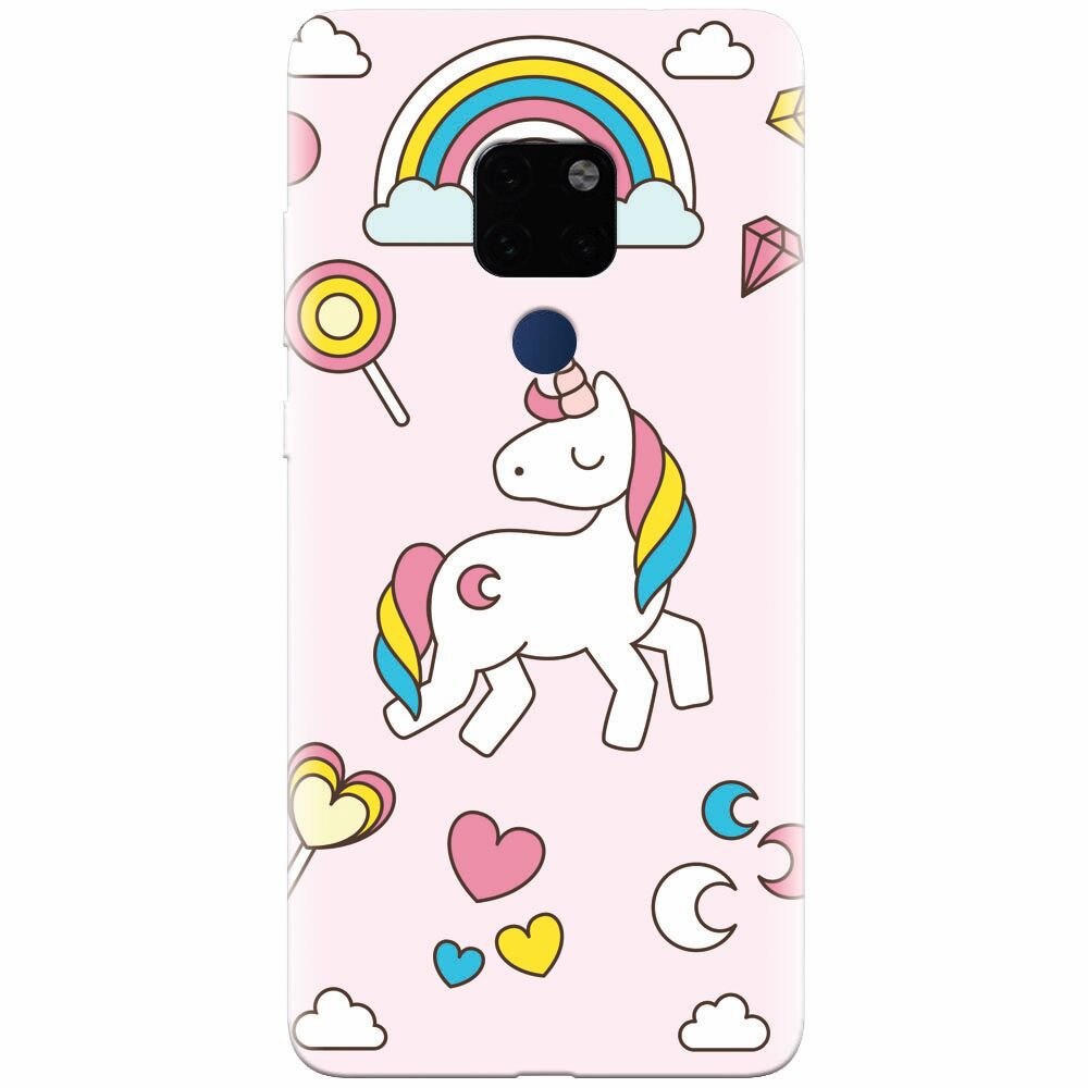 Husa silicon pentru Huawei Mate 20, Cute Unicorn
