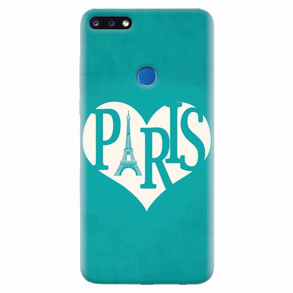 Husa silicon pentru Huawei Y7 Prime 2018, I Love Paris
