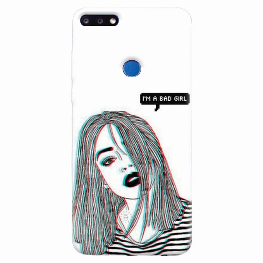 Husa silicon pentru Huawei Y7 Prime 2018, Im A Bad Girl
