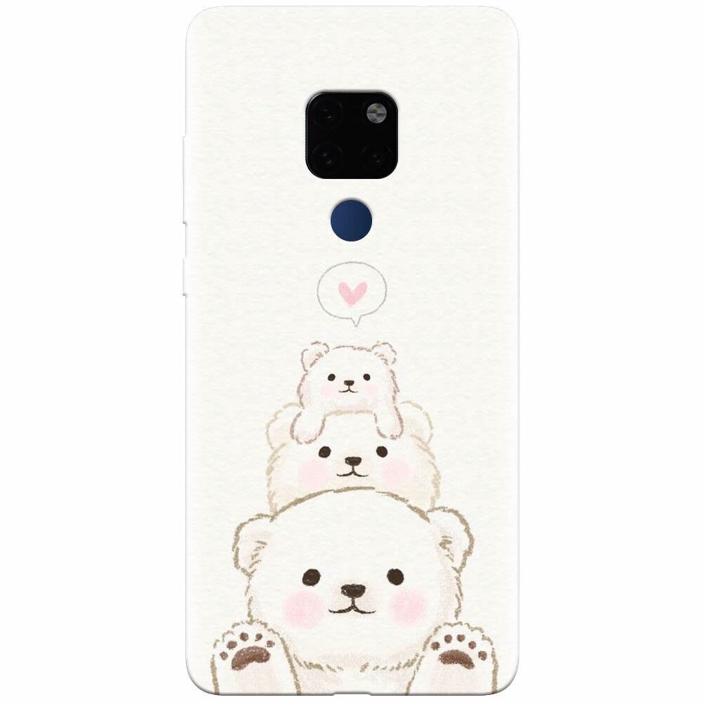Husa silicon pentru Huawei Mate 20, Family Bear