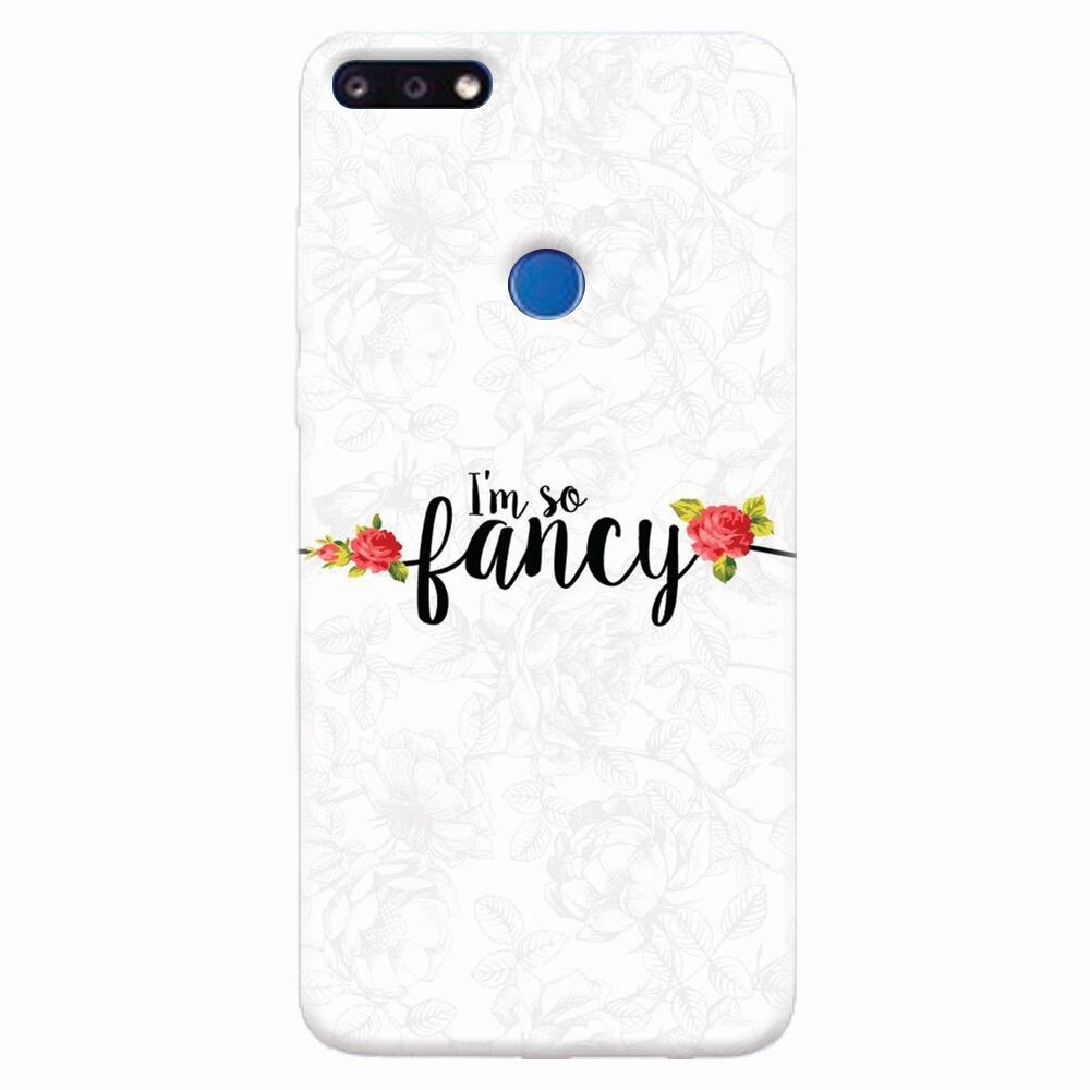 Husa silicon pentru Huawei Y7 Prime 2018, Im So Fancy Floral