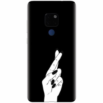 Husa silicon pentru Huawei Mate 20, Finger Cross Husa silicon pentru Huawei Mate 20, Finger Cross