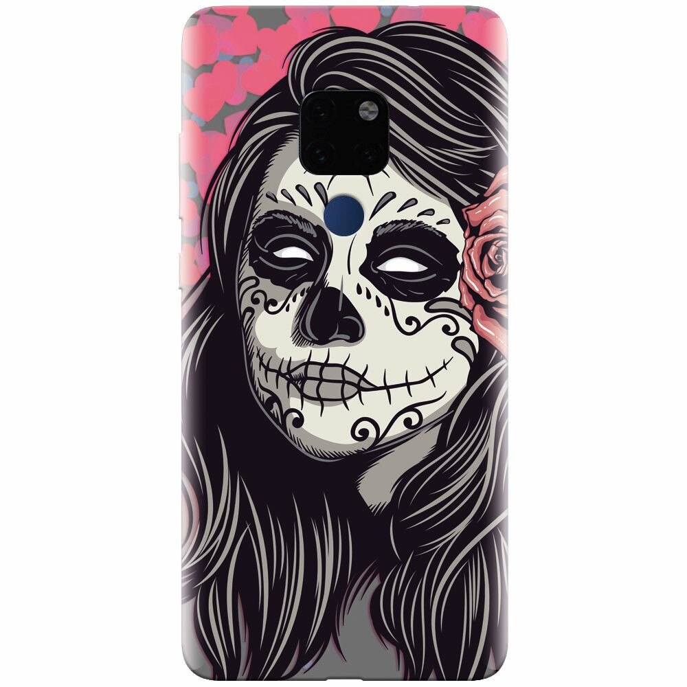 Husa silicon pentru Huawei Mate 20, Mexican Girl Skull