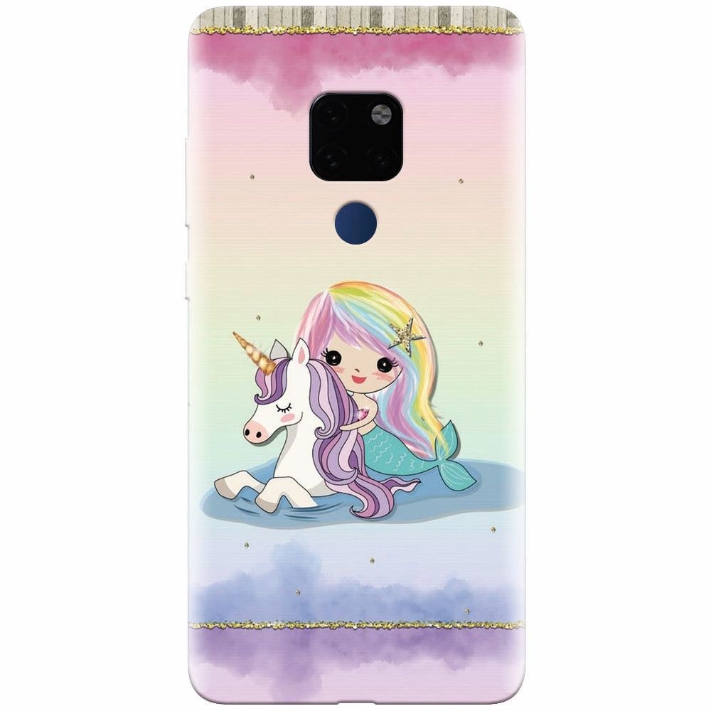 Husa silicon pentru Huawei Mate 20, Mermaid Unicorn Play