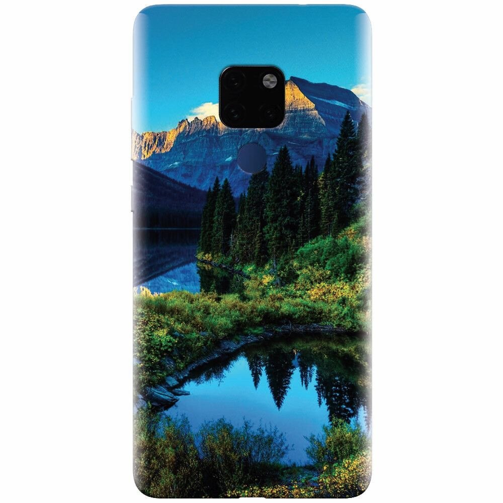 Husa silicon pentru Huawei Mate 20, HDR Mountains Lake