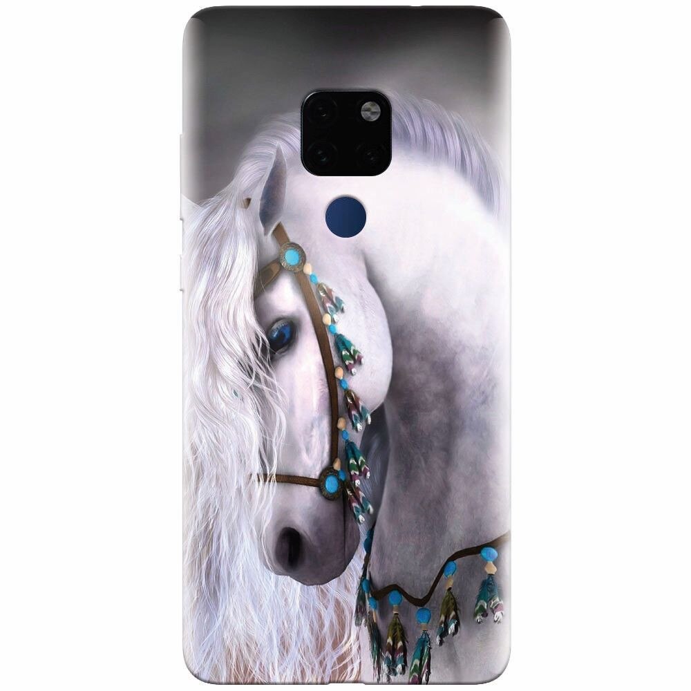 Husa silicon pentru Huawei Mate 20, White Horse