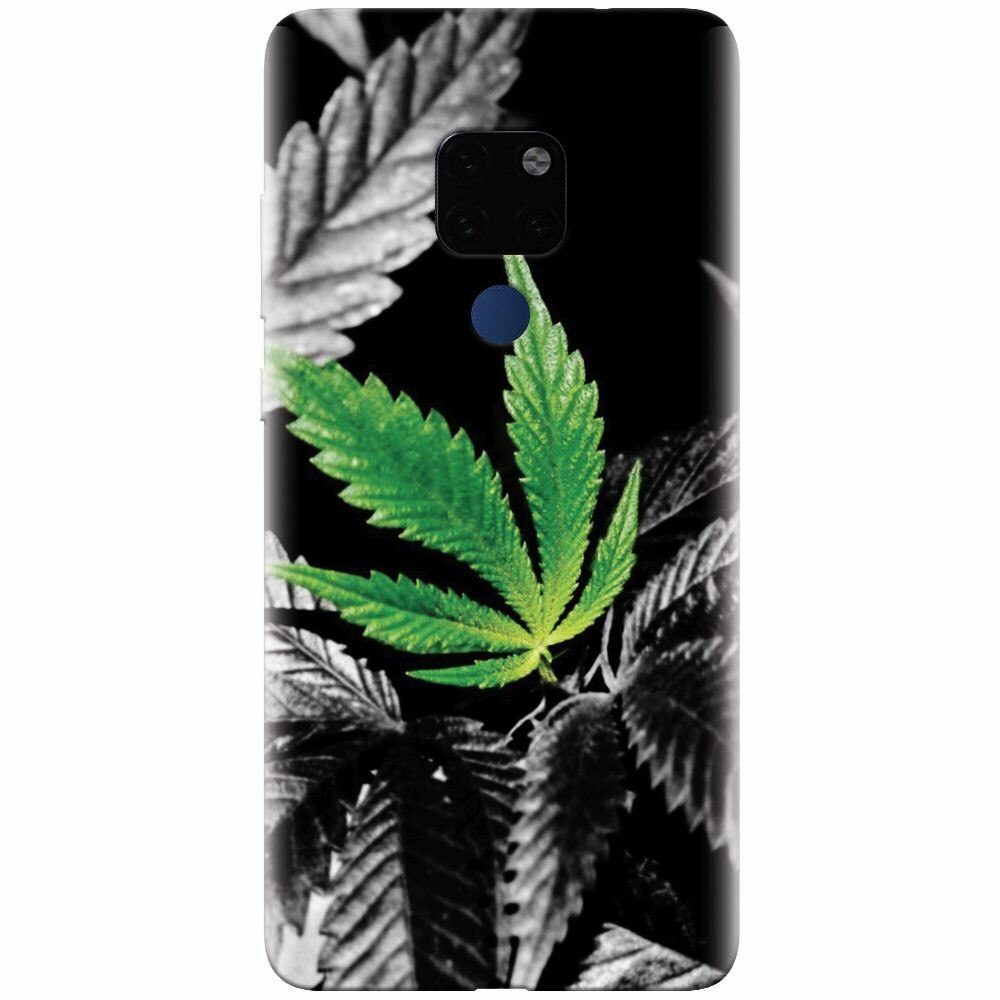 Husa silicon pentru Huawei Mate 20, Trippy Pot Leaf Green