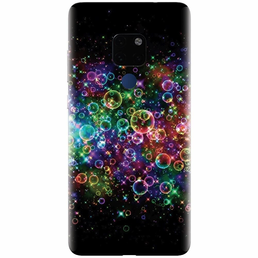 Husa silicon pentru Huawei Mate 20, Rainbow Colored Soap Bubbles