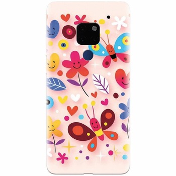 Husa silicon pentru Huawei Mate 20, Butterfly 102 Husa silicon pentru Huawei Mate 20, Butterfly 102
