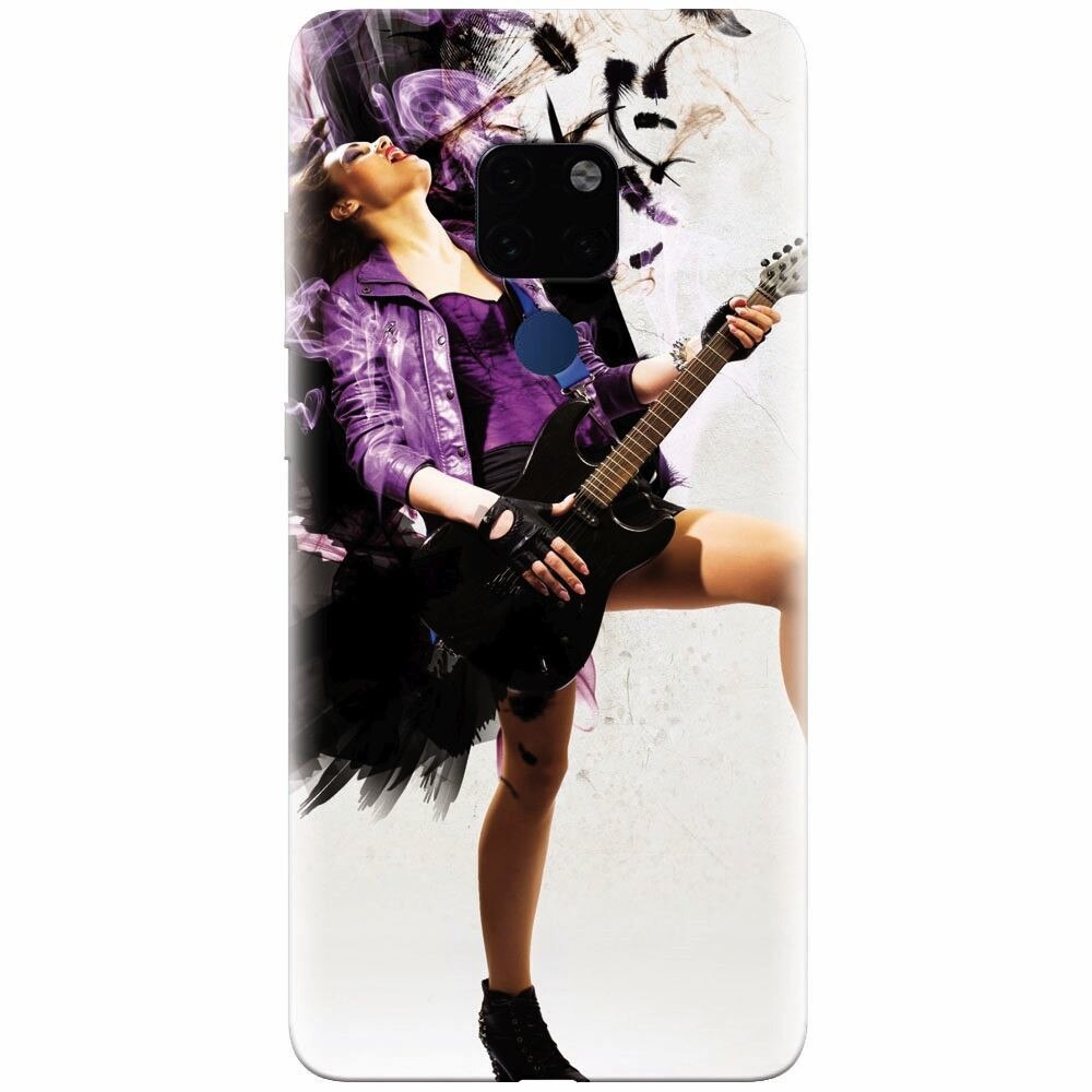Husa silicon pentru Huawei Mate 20, Rock Music Girl