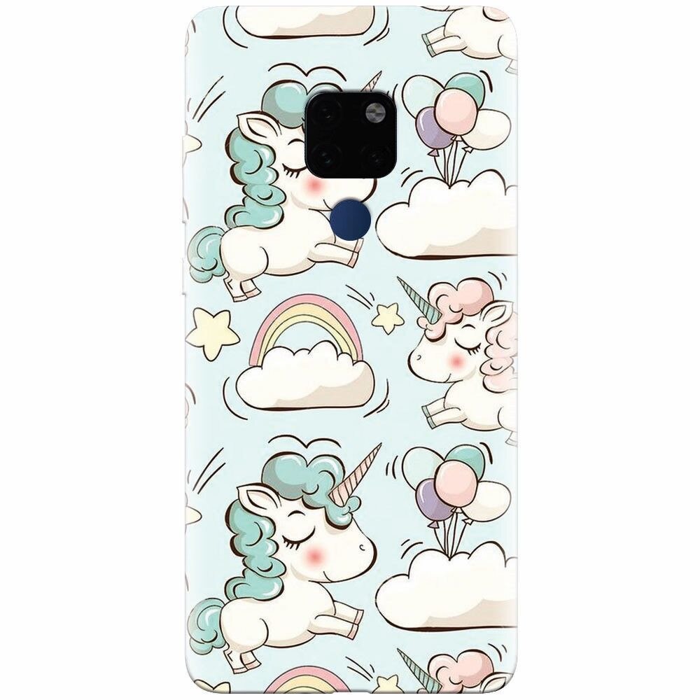 Husa silicon pentru Huawei Mate 20, Unicorns And Clouds