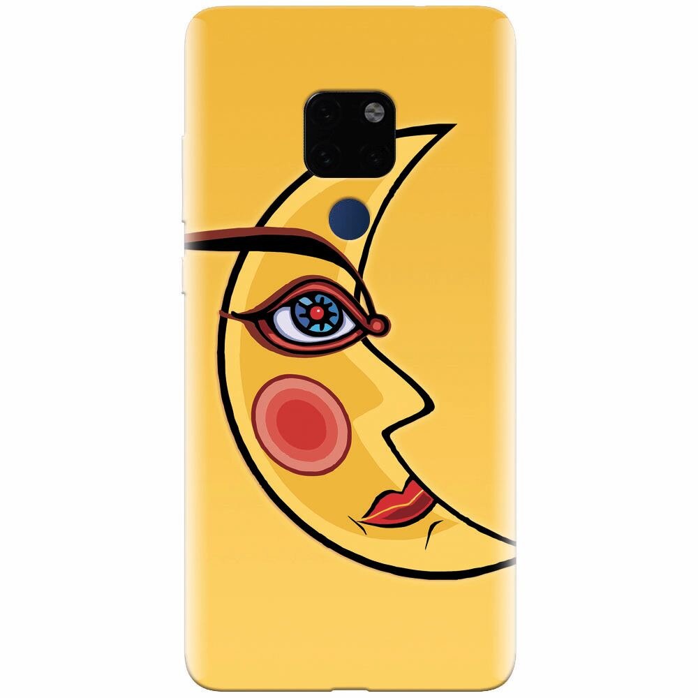 Husa silicon pentru Huawei Mate 20, Yellow Moon