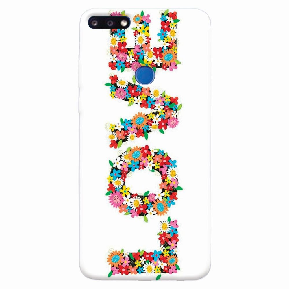 Husa silicon pentru Huawei Y7 Prime 2018, Love Made By Flowers