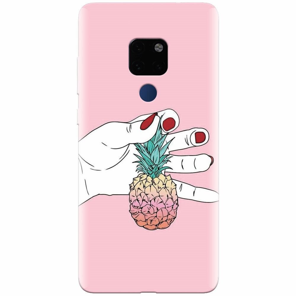 Husa silicon pentru Huawei Mate 20, Rainbow Pinepple