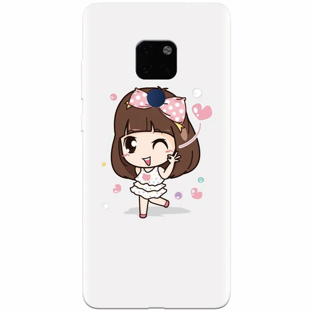 Husa silicon pentru Huawei Mate 20, Happy Girl