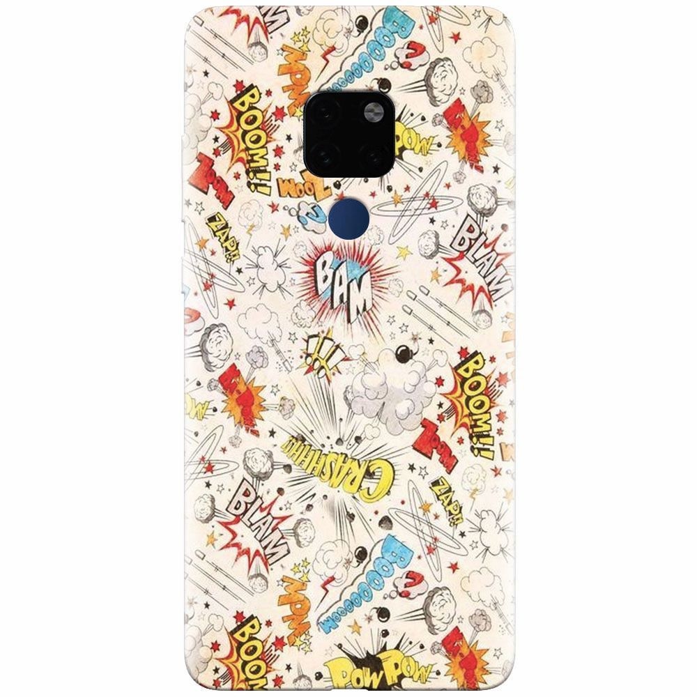 Husa silicon pentru Huawei Mate 20, Vintage Comic