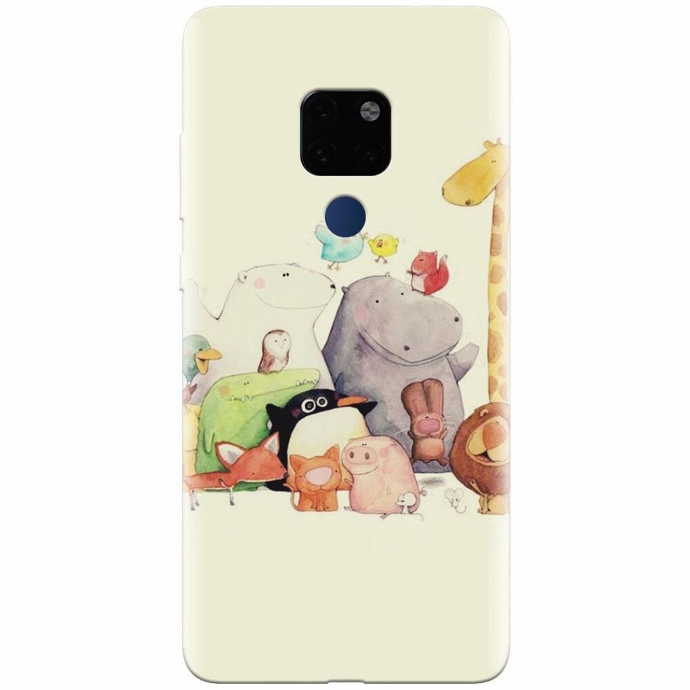 Husa silicon pentru Huawei Mate 20, Cute Cartoon Animals