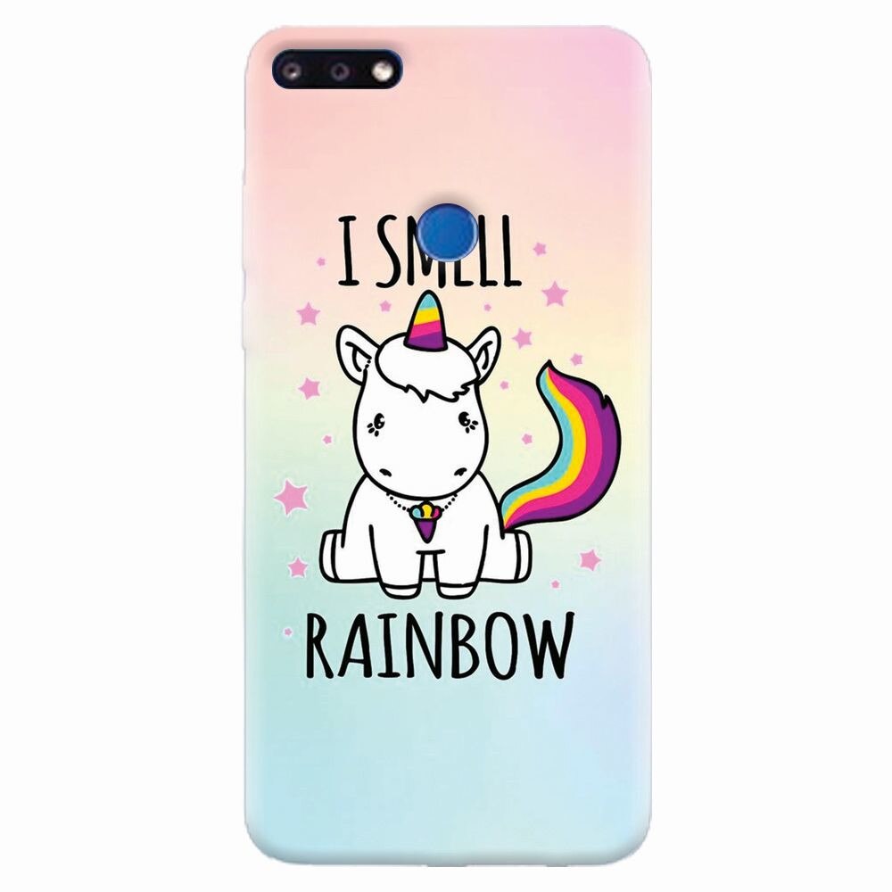 Husa silicon pentru Huawei Y7 Prime 2018, I Smell Rainbow
