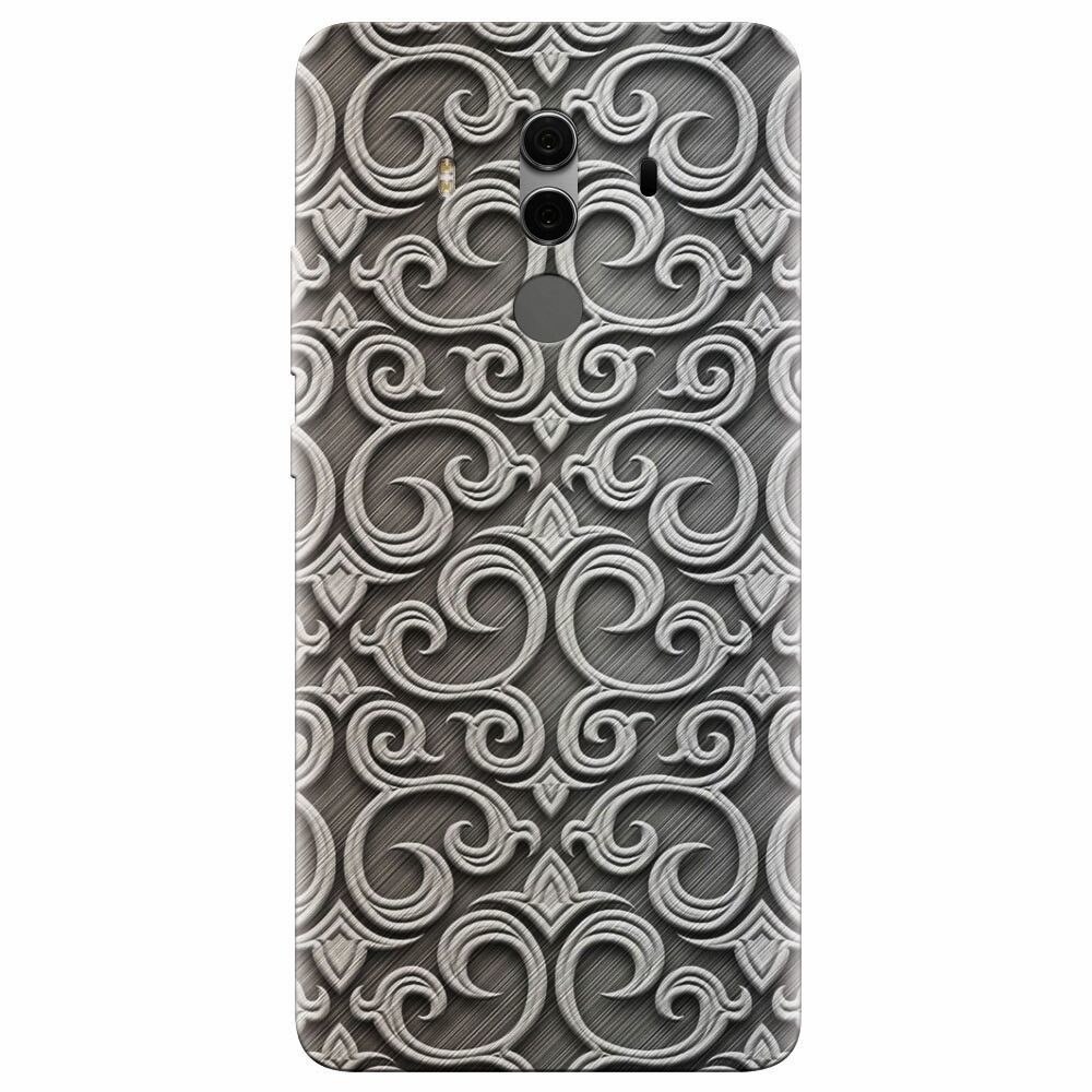 Husa silicon pentru Huawei Mate 10, Baroque Silver Pattern