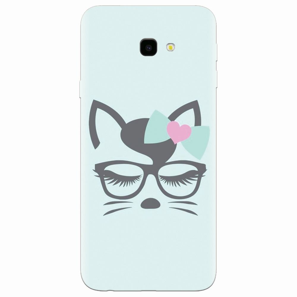Husa silicon pentru Samsung Galaxy J4 Plus, Angel Cat