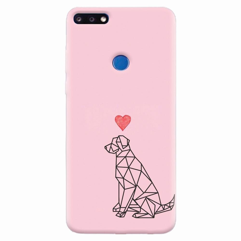 Husa silicon pentru Huawei Y7 Prime 2018, Love Dog