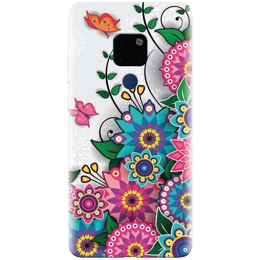 Husa silicon pentru Huawei Mate 20, Mandala Flowers