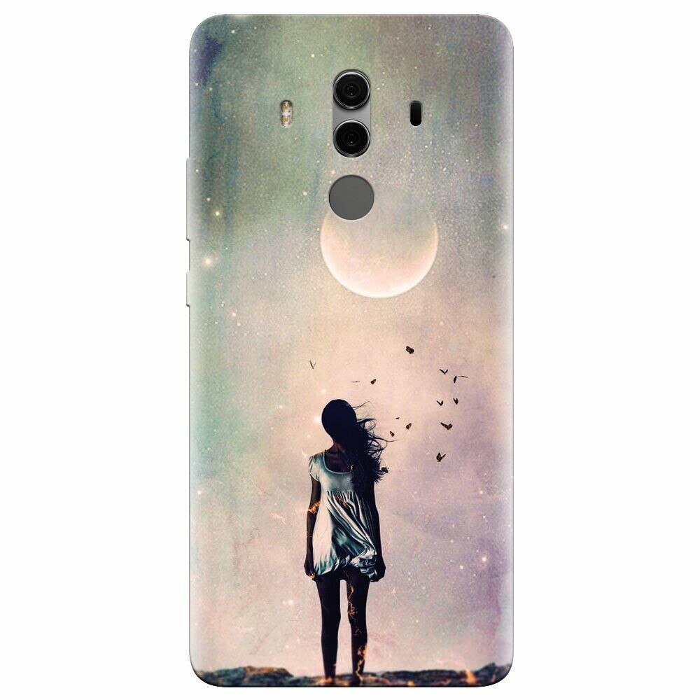 Husa silicon pentru Huawei Mate 10, Alone Woman Cgi Hd K