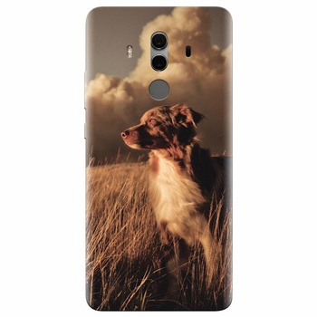 Husa silicon pentru Huawei Mate 10, Alone Dog Animal In Grass Husa silicon pentru Huawei Mate 10, Alone Dog Animal In Grass