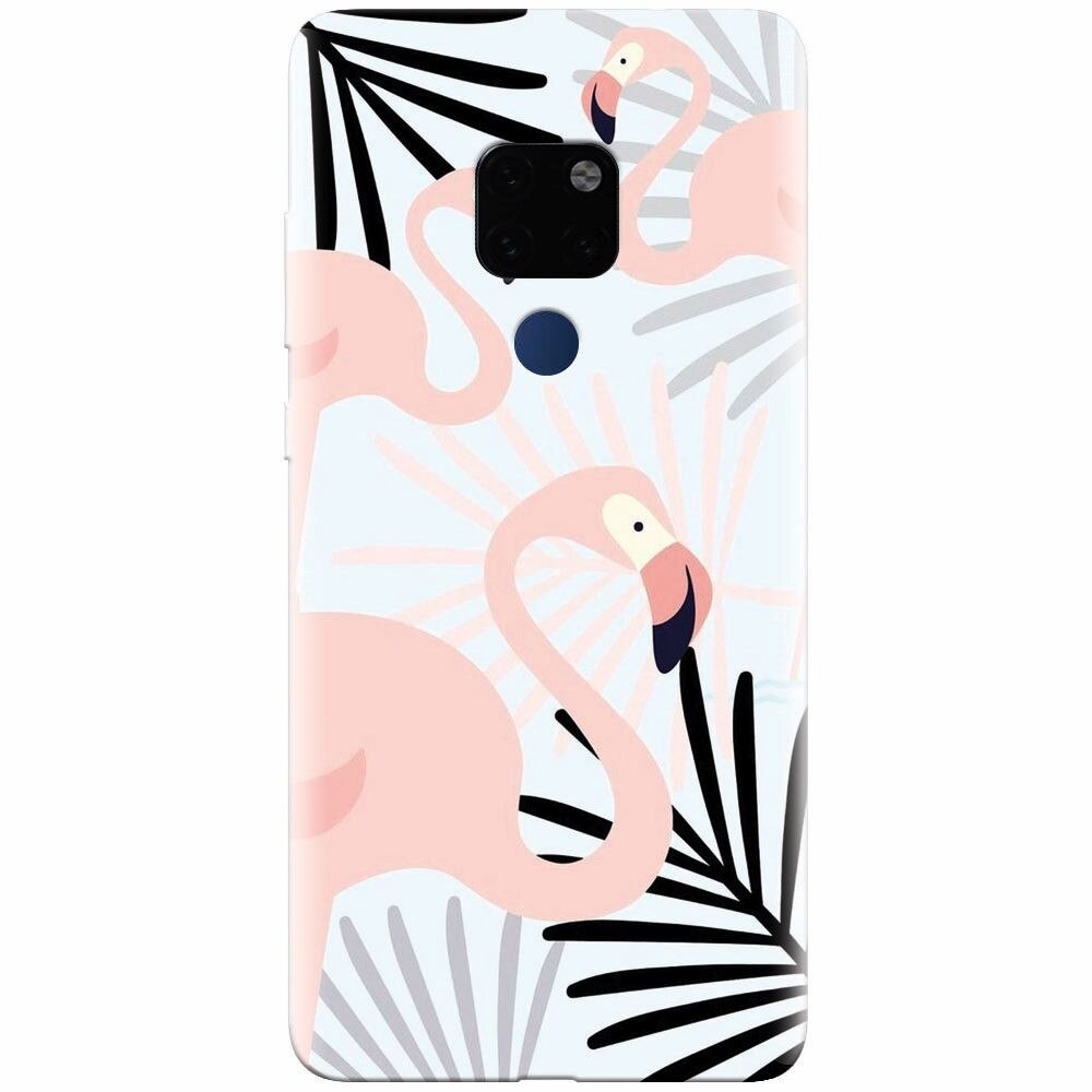 Husa silicon pentru Huawei Mate 20, Flamingo