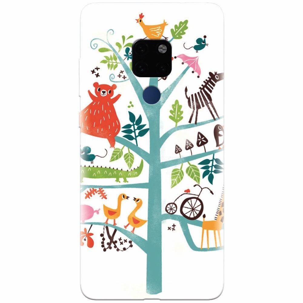 Husa silicon pentru Huawei Mate 20, Tree