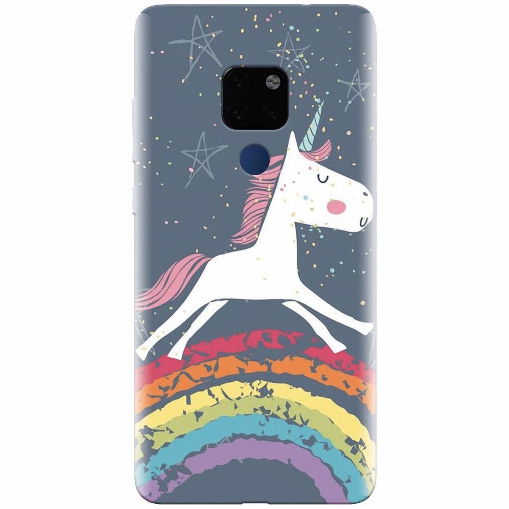 Husa silicon pentru Huawei Mate 20, Unicorn Rainbow