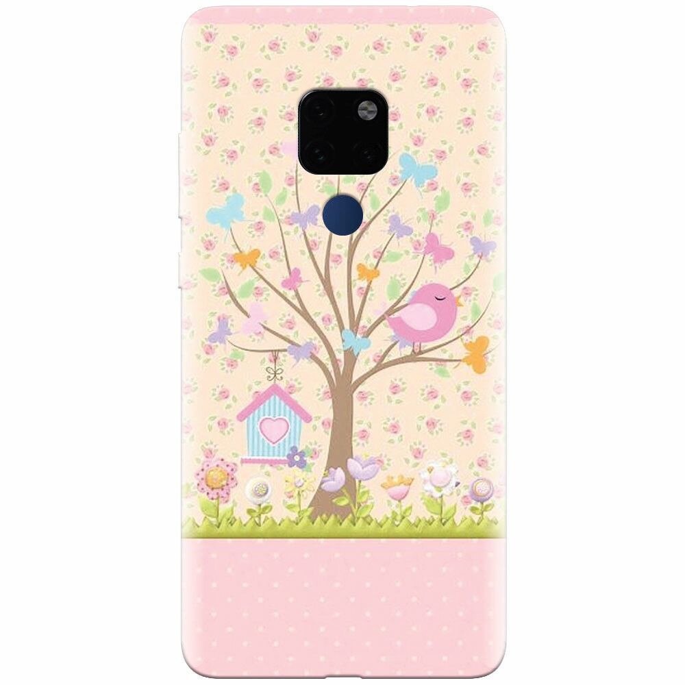 Husa silicon pentru Huawei Mate 20, Cute Birdhouse