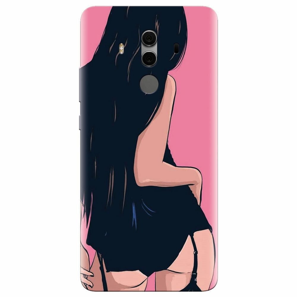 Husa silicon pentru Huawei Mate 10, Girl With Long Hair