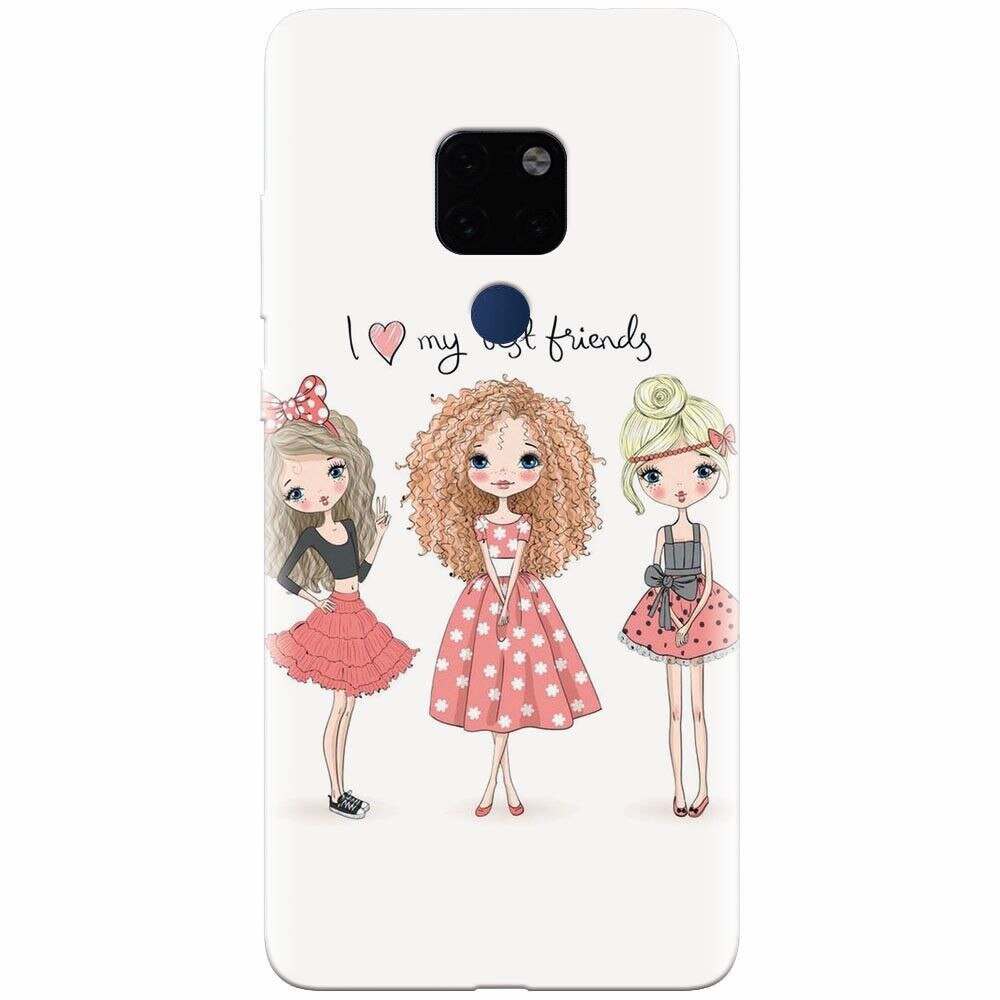 Husa silicon pentru Huawei Mate 20, I Love My Best Friends