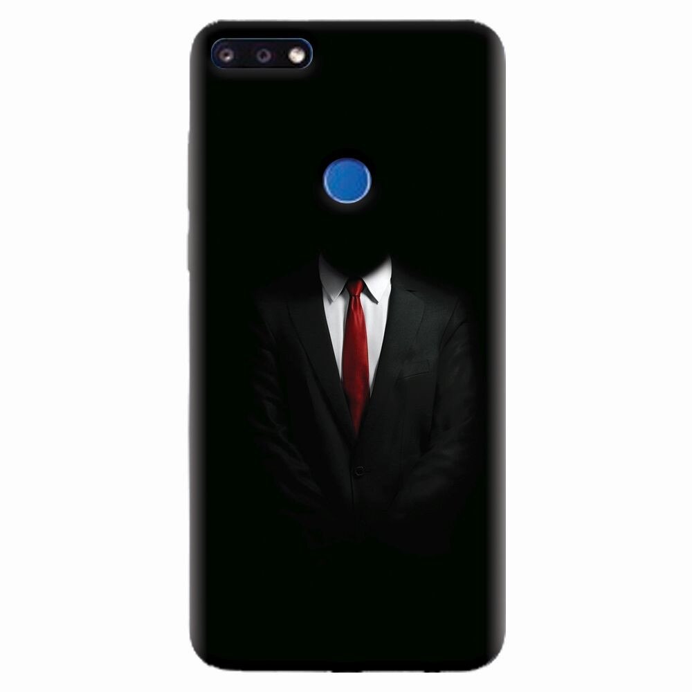 Husa silicon pentru Huawei Y7 Prime 2018, Mystery Man In Suit