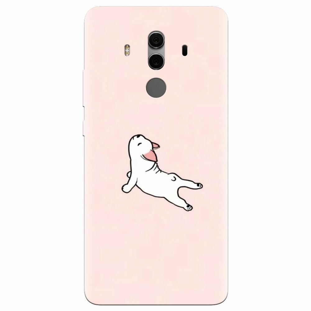 Husa silicon pentru Huawei Mate 10, Cute Dog Streching