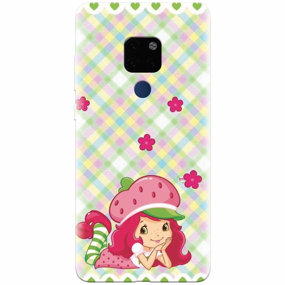 Husa silicon pentru Huawei Mate 20, Strawberry Girl