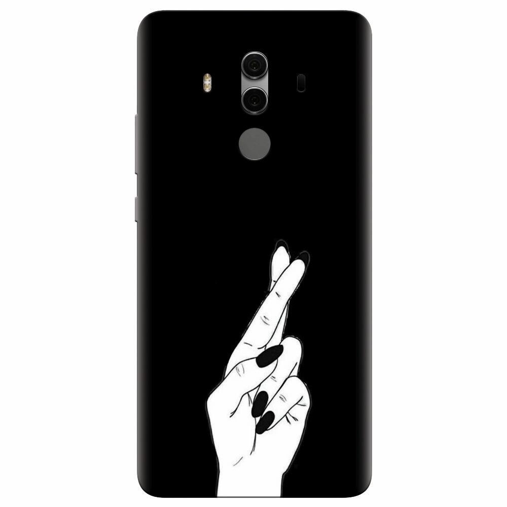 Husa silicon pentru Huawei Mate 10, Finger Cross
