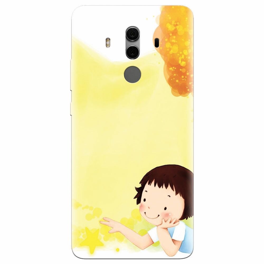 Husa silicon pentru Huawei Mate 10, Child Autumn Paint Hd