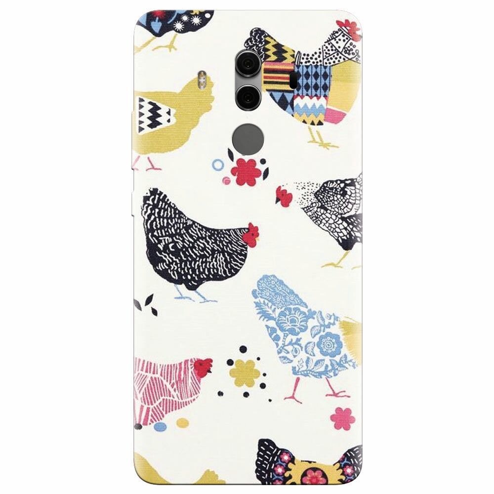 Husa silicon pentru Huawei Mate 10, Chickens
