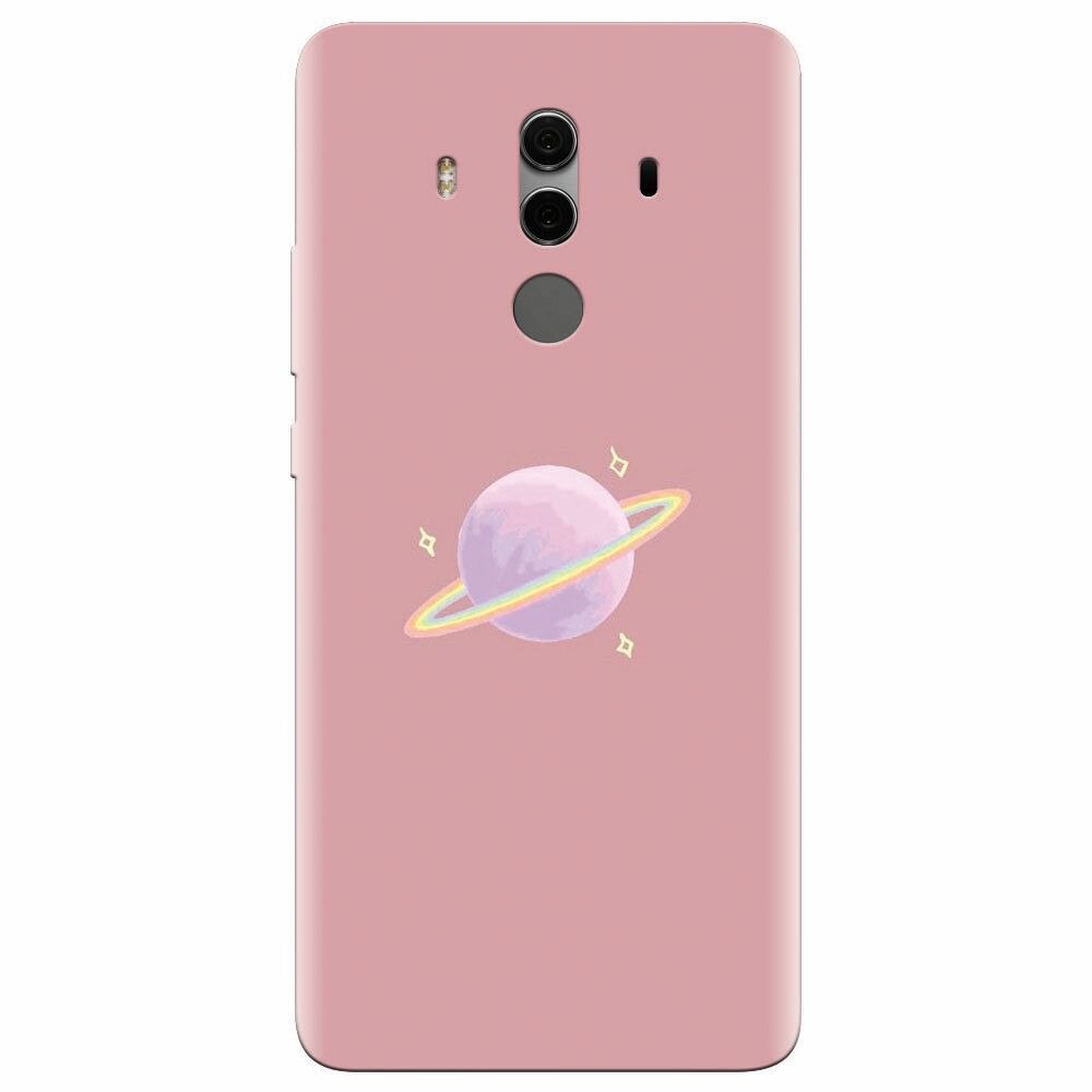 Husa silicon pentru Huawei Mate 10, Saturn On Pink