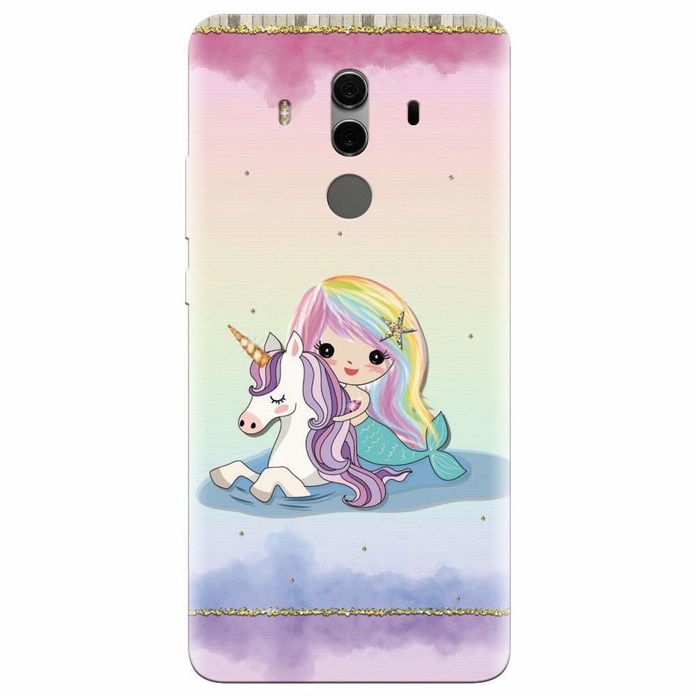Husa silicon pentru Huawei Mate 10, Mermaid Unicorn Play