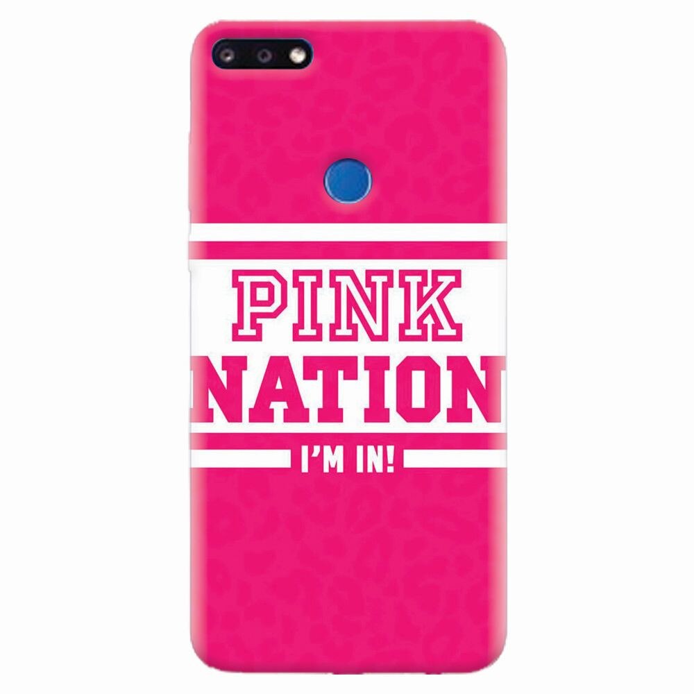 Husa silicon pentru Huawei Y7 Prime 2018, Pink Nation