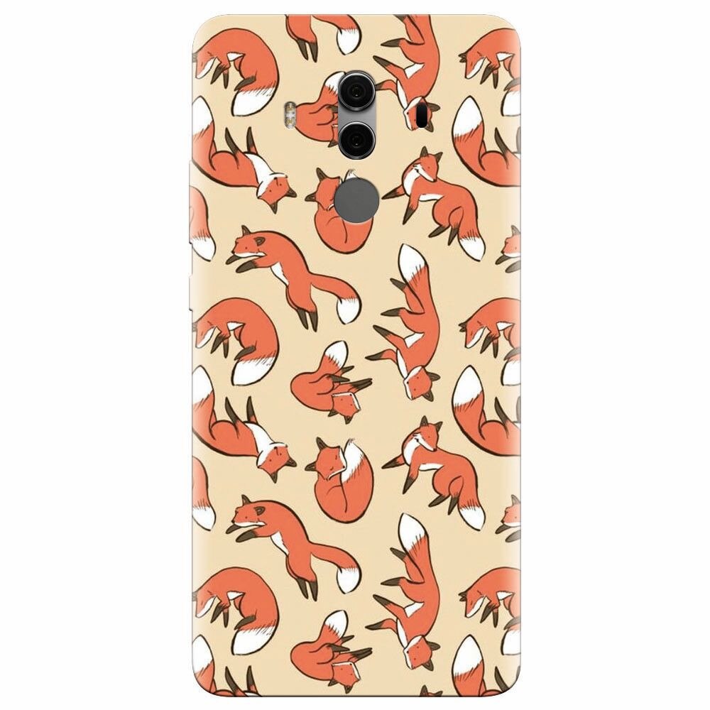 Husa silicon pentru Huawei Mate 10, Red Foxes